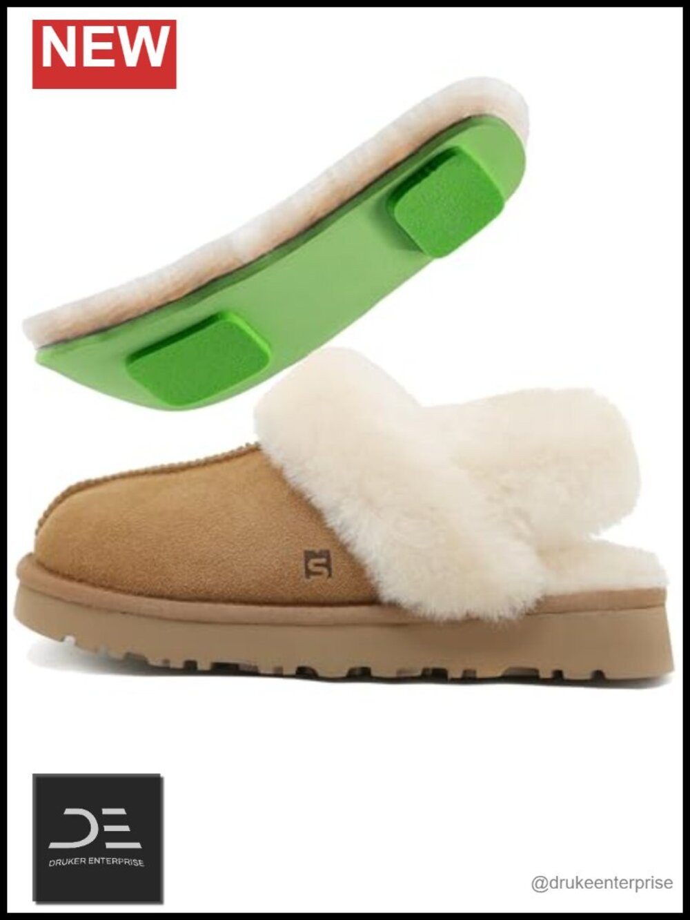 Australian Sheepskin Slippers with Removable Strap, 5mm+5mm Cushioning